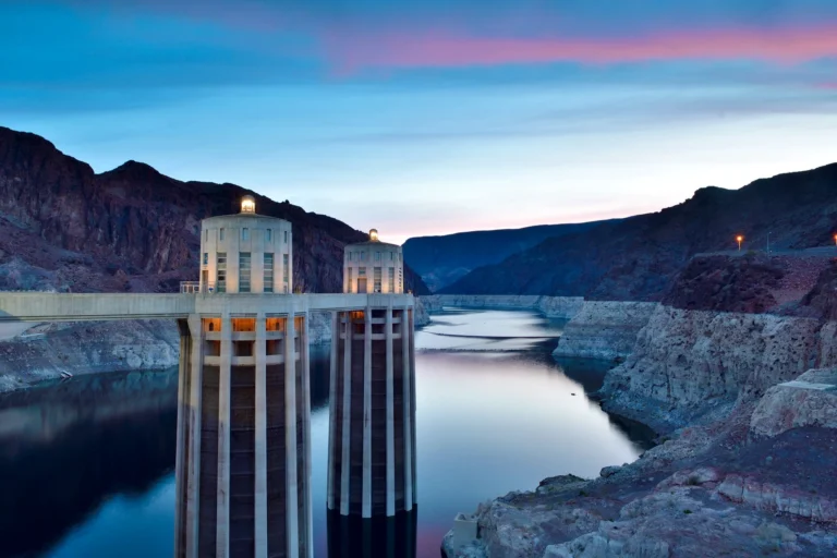 Hoover Dam intake towers near Boulder City, NV