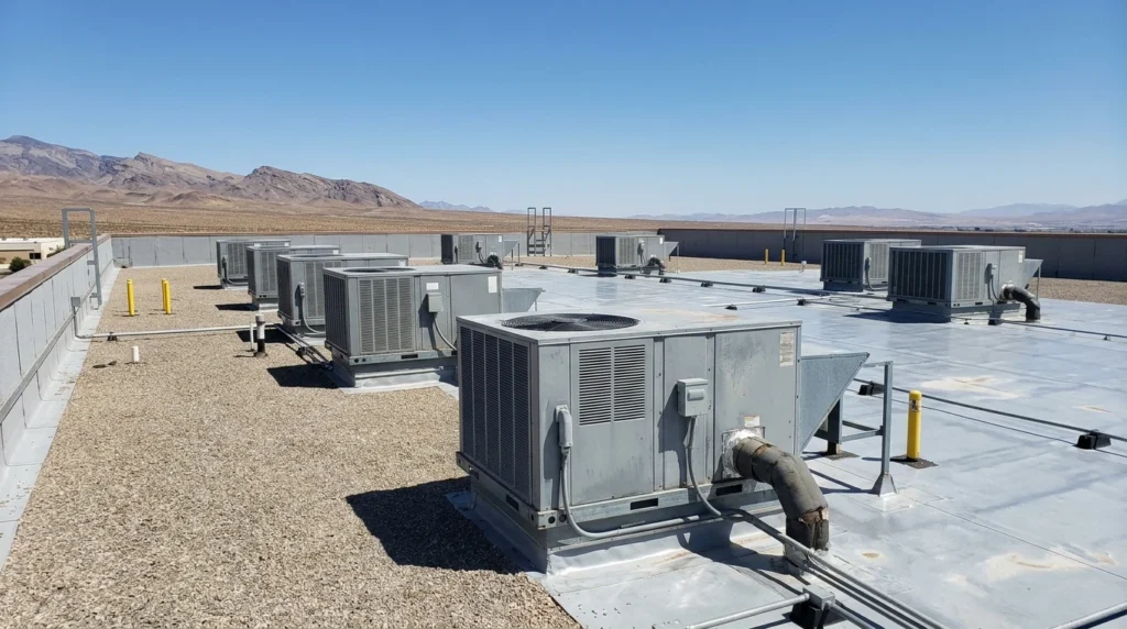 Commercial rooftop AC units in Las Vegas
