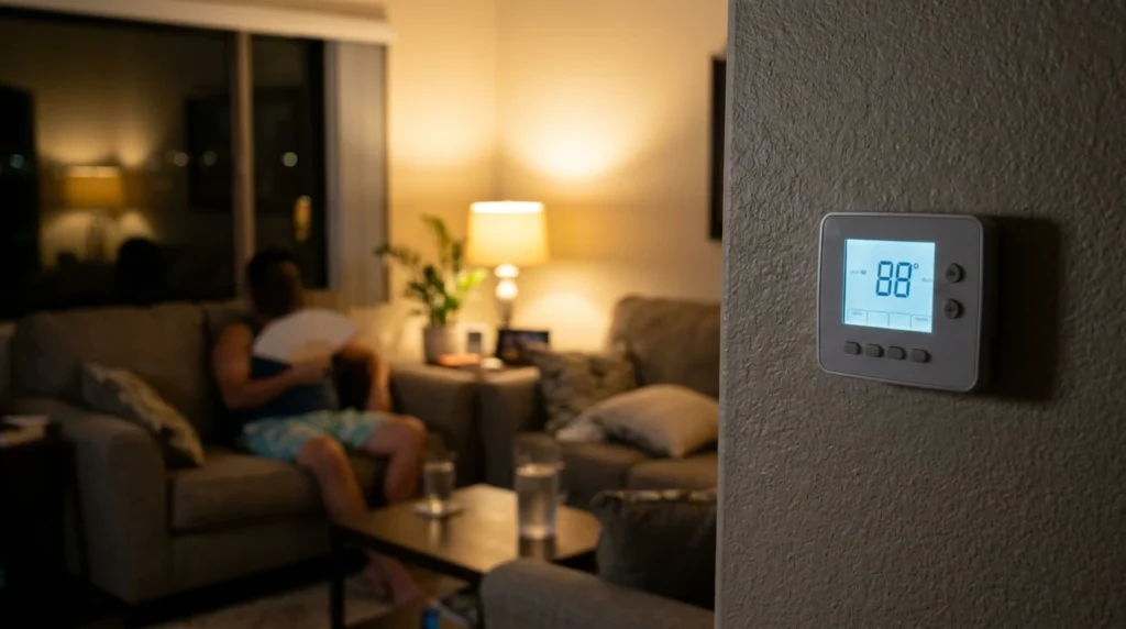 Hot Las Vegas house waiting for emergency AC repair