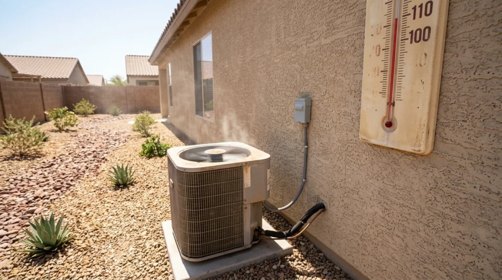 Thermometer reading 110 degrees in Las Vegas