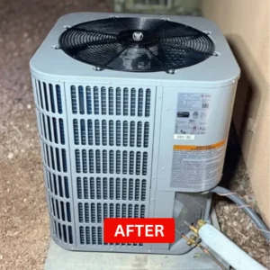 New central AC unit after installation in Las Vegas