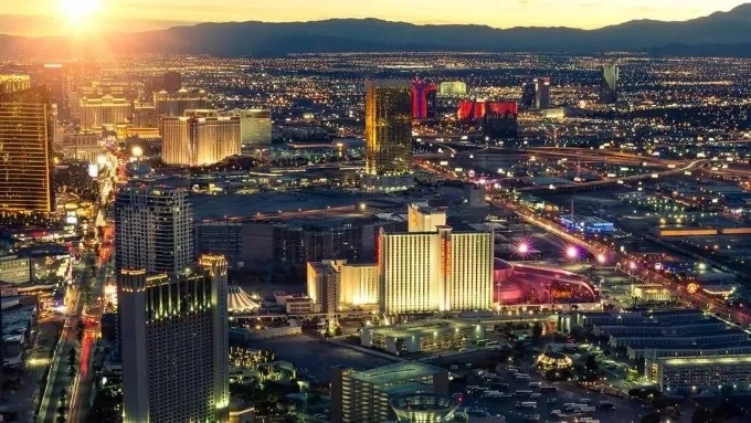 Night view of North Las Vegas, Nevada