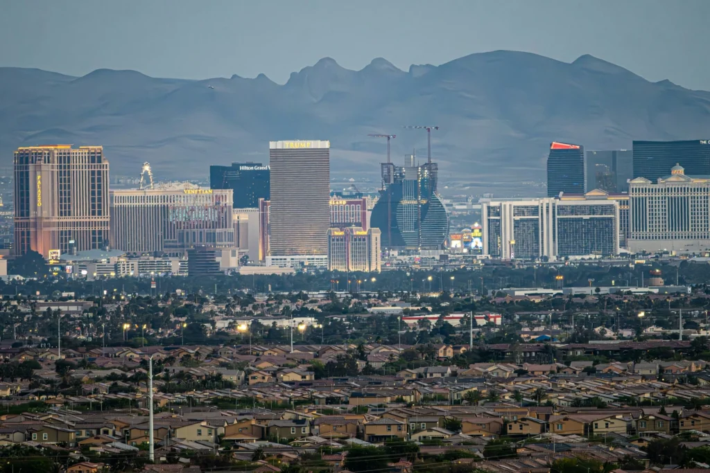 View toward Summerlin and the mountains in Las Vegas, Nevada